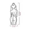 Decoratiune de perete, Female Posture, metal, 24 x 69 cm, negru
