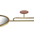Cuier cu oglinda Modern, Versa, 73x15 cm, 4 agatatori, metal