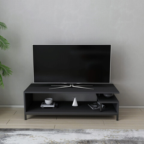 Comoda tv, retricy, reilly, 120x44.6x37.6 cm, pal, negru / antracit