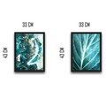 Set 2 tablouri decorative, Turquoise Set, PAL, Hartie, Multicolor