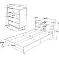Set dormitor pentru copii, Locelso, ON26-W, Alb