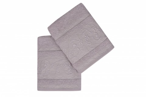 Set 2 prosoape de maini 50x90 cm, 100% bumbac, soft kiss, lucca lilac