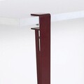 Birou, Logg, Eridanos, 120x75x60 cm, Alb / Burgundia