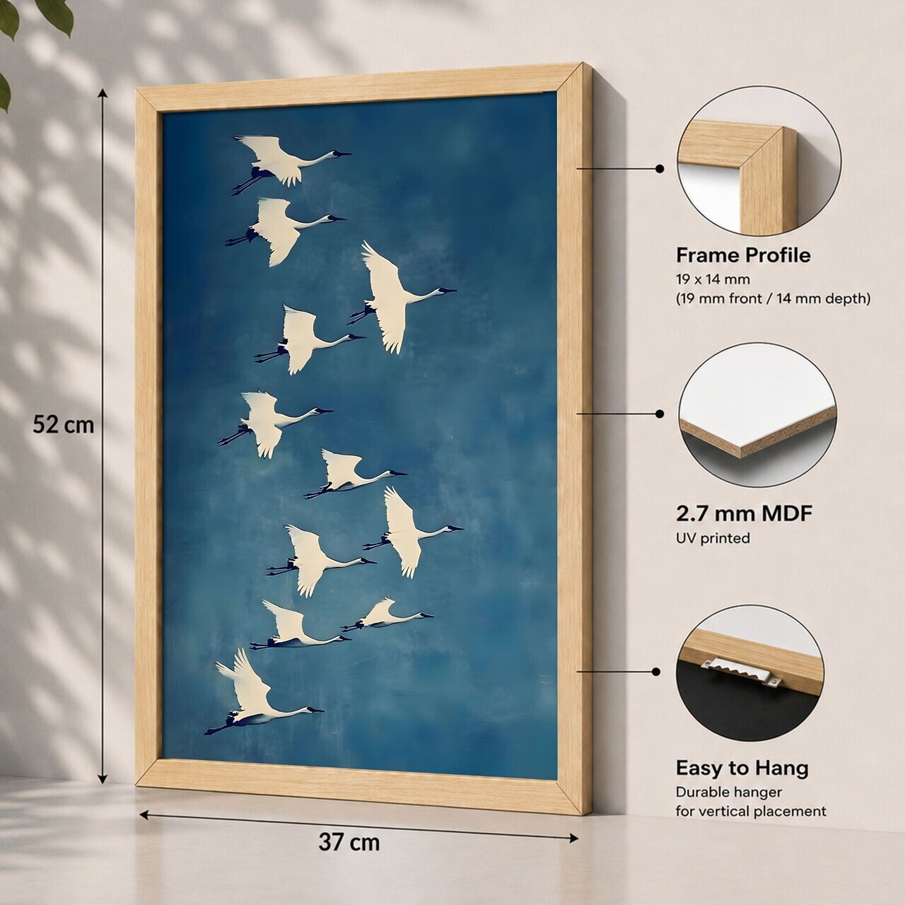 Tablou decorativ, 3752AACT-008, Fundal: 100% MDF (Grosime: 2,7 mm) Vopsire: Imprimare UV, Multicolor — imaginea 2