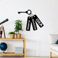 Decoratiune de perete, Idea / Realization / Planning, Metal, Dimensiune: 70 x 57 cm, Negru