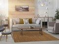 Covor lucrat manual, Viscose Liso 43 Mustard, 60 x 110 cm, 100% poliester, mustar
