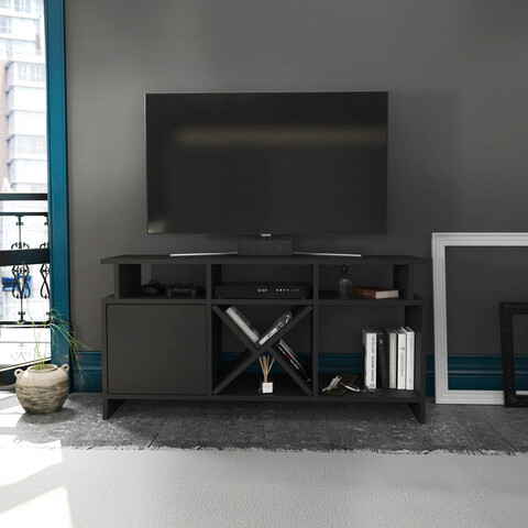 Comoda tv, retricy, auburn, 120x29.9x60.6 cm, pal, antracit