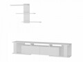 Comoda TV cu raft, Wooden Art, Game White, 180x29.6x36.8 cm