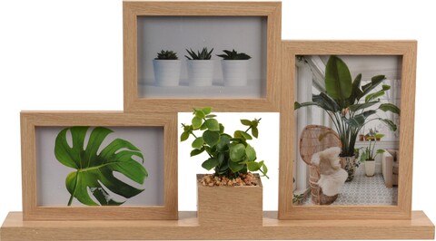 Rama foto Plant, 3 fotografii, 47x7x26 cm, MDF, maro Excellent Houseware imagine noua 2022