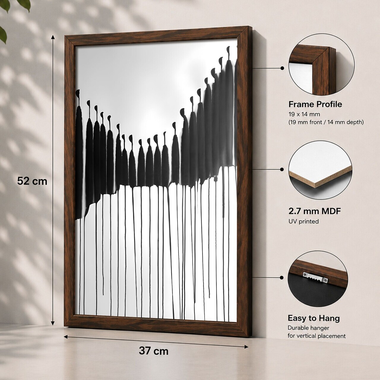 Tablou decorativ, 3752KACT-042, Fundal: 100% MDF (Grosime: 2,7 mm) Vopsire: Imprimare UV, Multicolor — imaginea 2