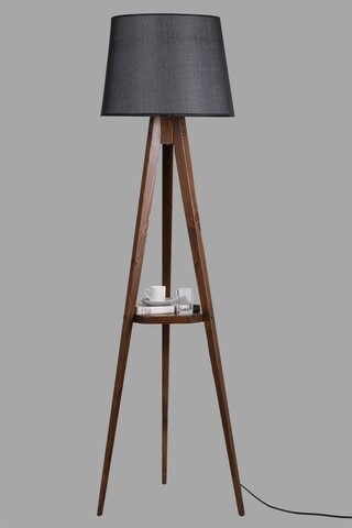 Lampadar cu raft, Luin, 8282-6, E27, 60 W, lemn/textil