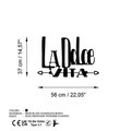 Decoratiune de perete, Dolce Vita 4, Dimensiuni: 56 x 37 cm, Negru