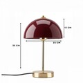 Lampa de masa, L'essentiel Maison, 780SGN4849, Roșu de cramă / Auriu