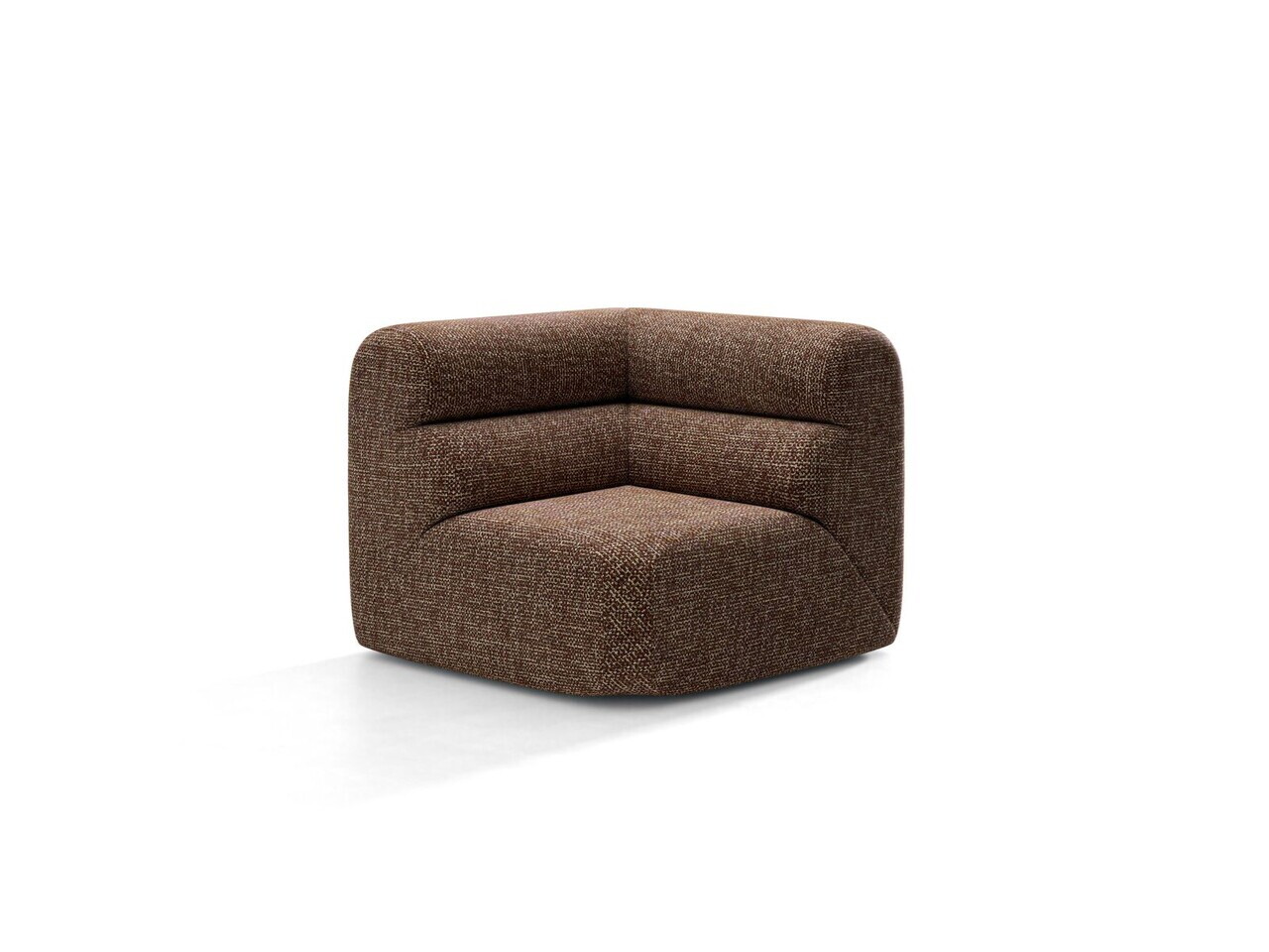 Modul coltar, Neo, Micadoni Home, 100x100x83 cm, tesatura Chenille Silencio, maro