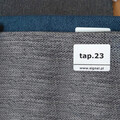 Pat matrimonial tapitat, cu tablie Aspen, Signal, 160x200 cm, textil, gri