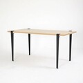 Masa, Logg, Pineios, 150x75x75 cm, Lemn/Negru