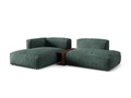 Coltar modular stanga 2 locuri, Martina-120, Micadoni Home, 285x176x75 cm, catifea, petrol