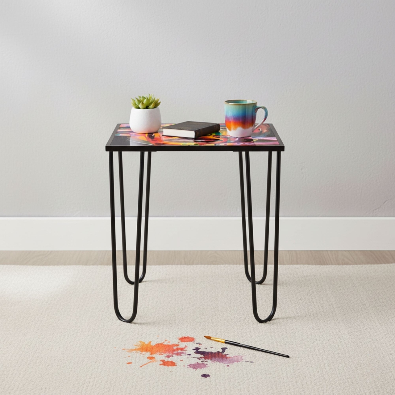 Masuta de cafea, Hanah Home, Shb-032-F, 53x55x53 cm, Multicolor