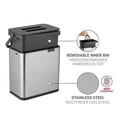 Cos de gunoi Colin, Wenko, 20.5x12.5x21 cm, inox/ABS/polipropilena, argintiu/negru