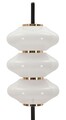 Lampadar Vintage, Mauro Ferretti, 3 x E14, 40W, 30x168 cm, fier/sticla, auriu/negru/alb
