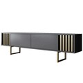 Comoda TV, Bexley, Gold Line, Antracit / Aur