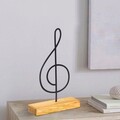 Decoratiune, Note, 20x40x4 cm, Metal, Negru