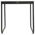Set mobilier pentru gradina/terasa, 2 sezlonguri si masuta Moma, inox/poliester, negru/gri
