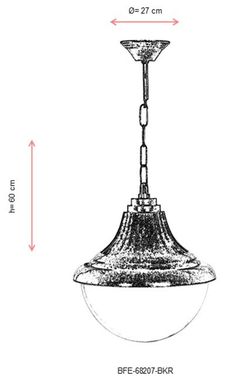Lustra de exterior, Avonni, 685AVN1354, Plastic ABS, Maro