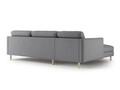 Coltar stanga 4 locuri, Eden, Micadoni, 286x150x90 cm, catifea, gri