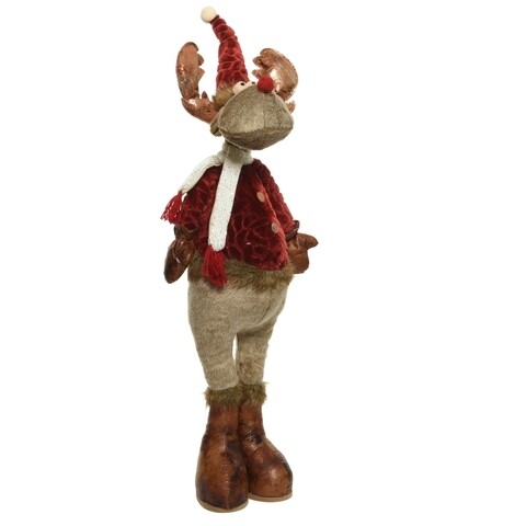 Decoratiune deer, decoris, 20x26x96 cm, poliester, multicolor