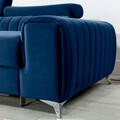 Coltar extensibil stanga 3 locuri ELTAP, LT-40VE, Grayson, 278x205x92 cm, lemn/poliester, albastru inchis