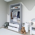Dulap pentru haine, Miwood, 90 cm 1600-016, Alb