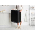 Cos de gunoi cu pedala, Brabantia, Bo Pedal, 60 L, 36.3x54.1x65.2 cm, otel, negru mat
