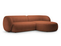 Coltar dreapta 3 locuri, Kate, Micadoni, 285x176x76 cm, tesatura boucle, teracota