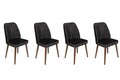 Set scaune 4 piese, Nmobb, Alfa-467 V4, Metal , Antracit / Nuc
