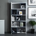 Birou cu biblioteca si raft, Hommy Craft, Box, pal melaminat, alb/albastru