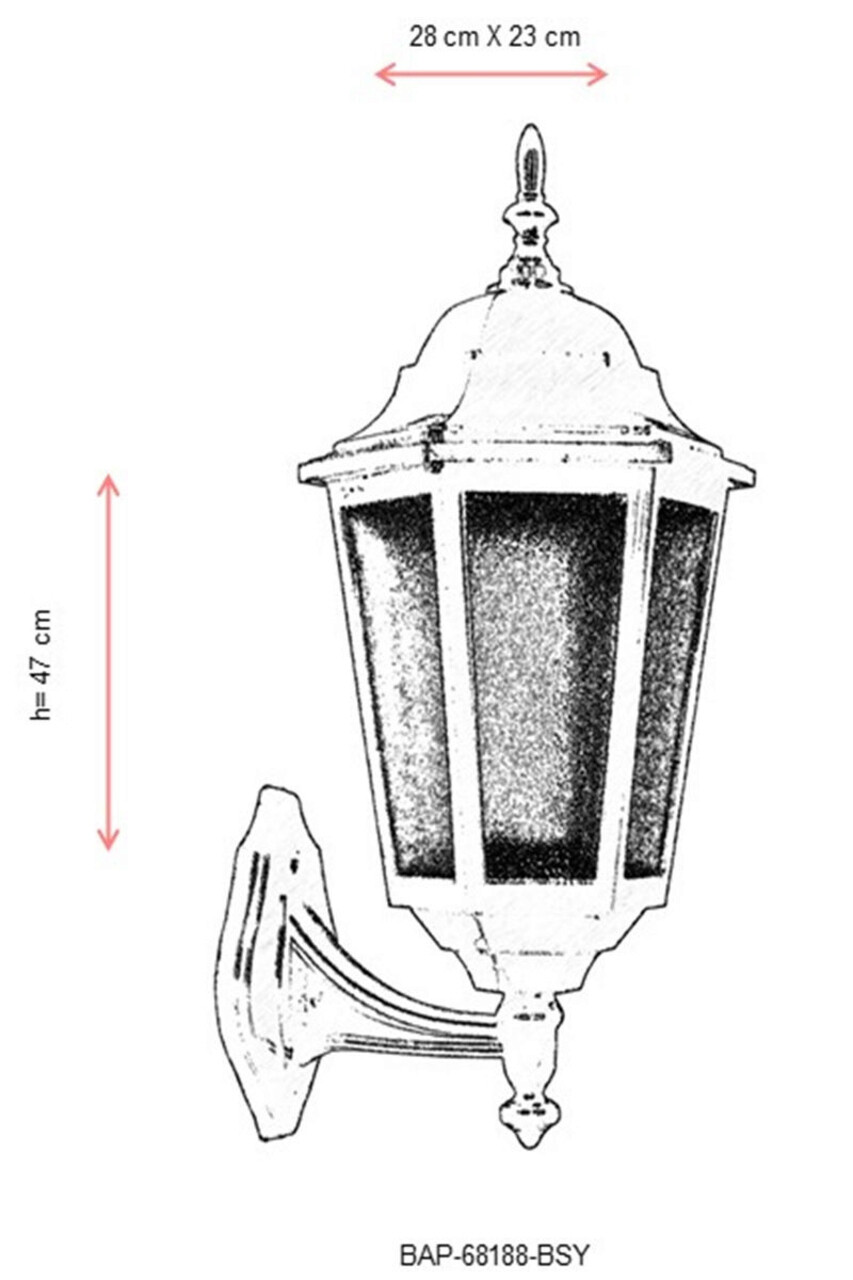 Lampa de exterior, Avonni, 685AVN1260, Plastic ABS, Negru