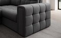 Coltar extensibil stanga 5 locuri ELTAP, LT-06SO, Blewett, 299x198x82 cm, lemn/poliester, gri inchis