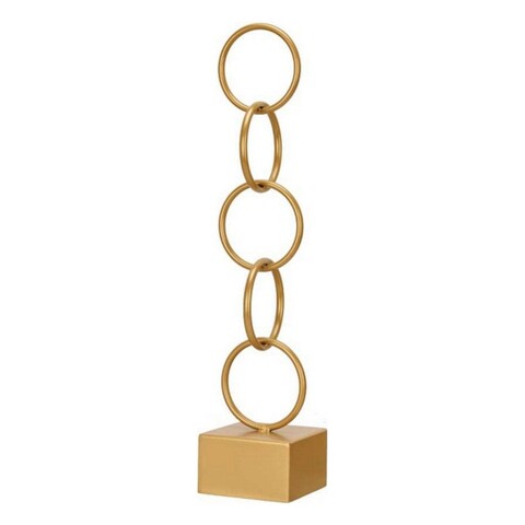 Decoratiune Rings, Gift Decor, 12.5 x 12.5 x 60.5 cm, metal, auriu