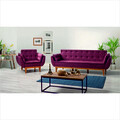 Set canapea extensibilă, Unique Design, 867UNQ1594, Lemn de carpen, Rosu claret