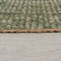 Covor cu 2 fete Jute Ombre Green, Flair Rugs, 80x150 cm, iuta/lana, verde