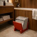 Suport reviste, Hanah Home, CPT4904-30, 30x20x25 cm, PLACAJ CARPEN, Rosu