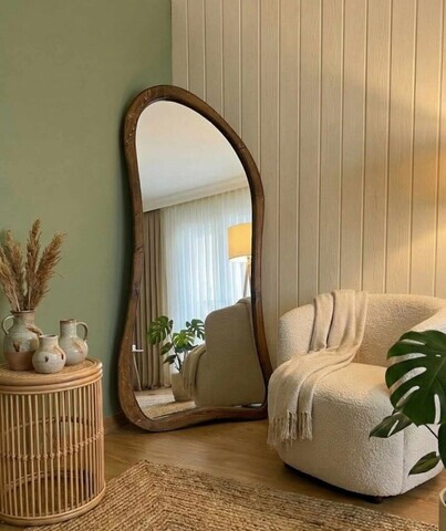 Oglinda Cheval, Hanah Home, Asimetrik Mirror, 80x180x1.5 cm, Maro