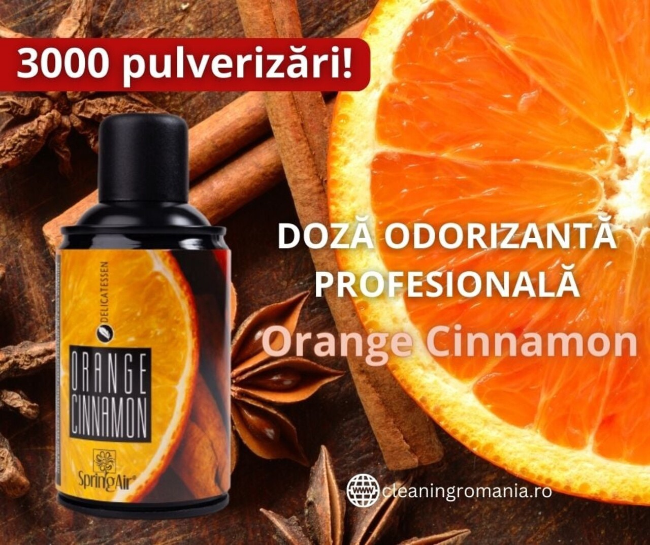 Rezerva odorizant pentru camera, Orange Cinnamon, Spring Air, 250 ml - imagine 2