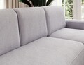 Coltar extensibil dreapta 4 locuri ELTAP, Aurumm, 285x180x92 cm, lemn/poliester, gri