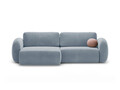 Coltar extensibil reversibil 4 locuri, Tonale, Cosmopolitan Design, 262x149x88 cm, catifea, albastru gri