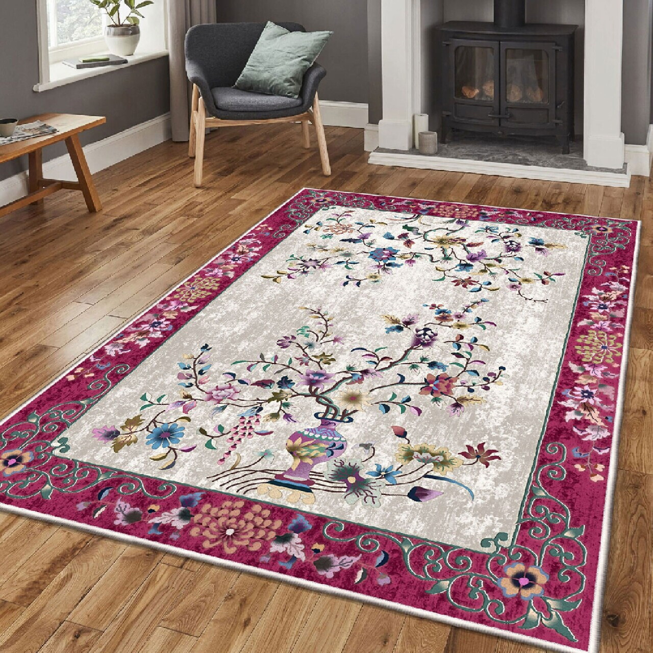 Covor, Els2021, 120x180 cm, Catifea, Multicolor — imaginea 2