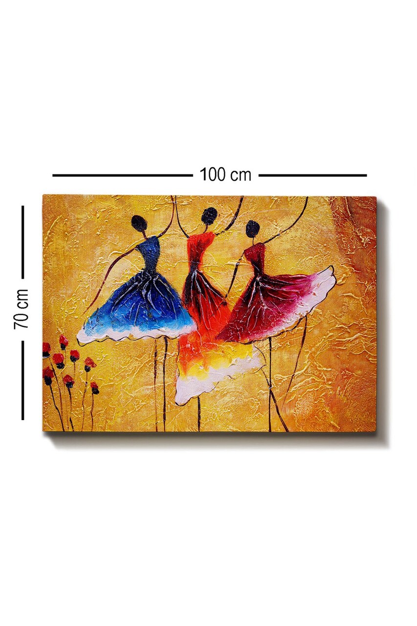 Tablou decorativ, Kanvas Tablo (70 x 100), Cadru: 100% LEMN (grosime: 3 cm), Multicolor - view 3