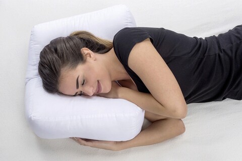 Perna de dormit pe lateral Maximex, Side, 52x40x16.5 cm, poliester, alb
