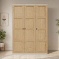 Dulap pentru haine, Hanah Home, Loren 1600-230, 135.8x188.6x53.8 cm, Nuc/Alb